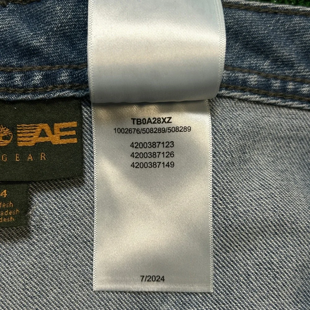 Timberland x AE Denim Double Knee Baggy Carpenter Jeans Blue 34x34